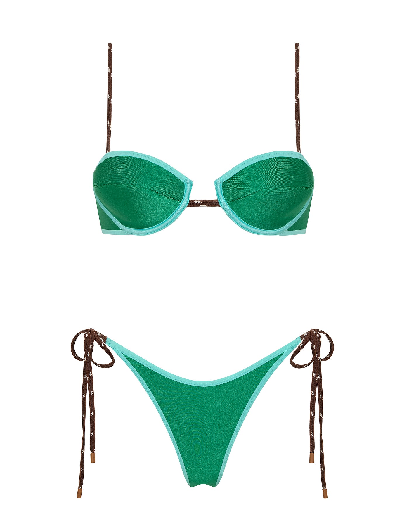 MALA - JADED GREEN Neoprene Balconette Bikini Set