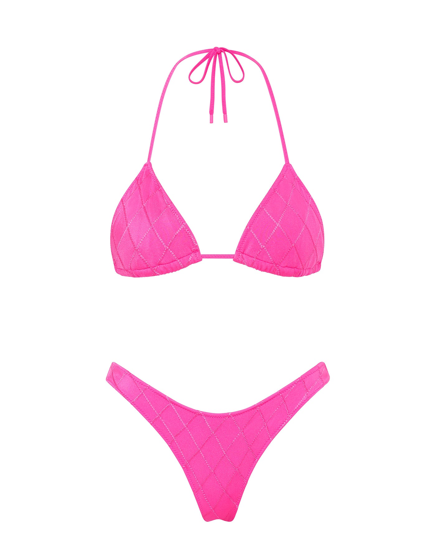 VINCA - POMEGRANATE Pink Triangle Bikini Set - Image 6